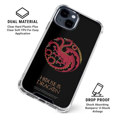 HBO House of the Dragon Red Tararyen Sigil iPhone 15 Clear Case