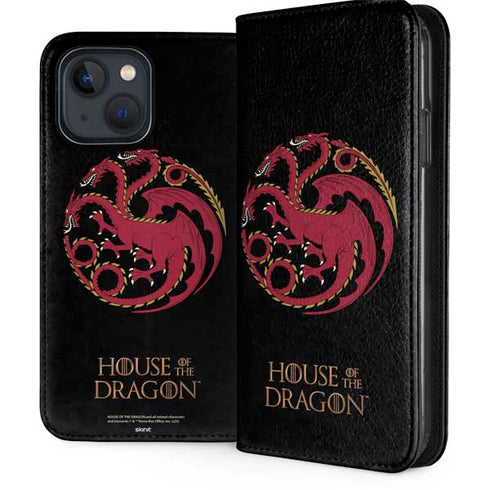 HBO House of the Dragon Red Tararyen Sigil iPhone 15 Plus Folio Case