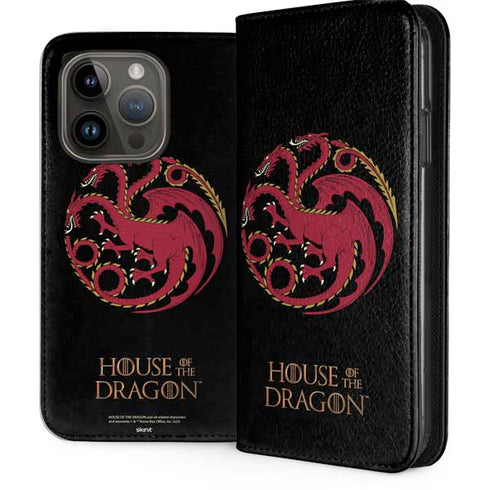 HBO House of the Dragon Red Tararyen Sigil iPhone 15 Pro Folio Case