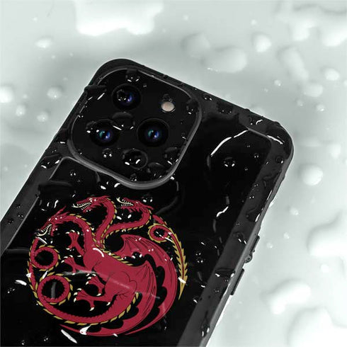HBO House of the Dragon Red Tararyen Sigil iPhone 15 Pro Waterproof Case