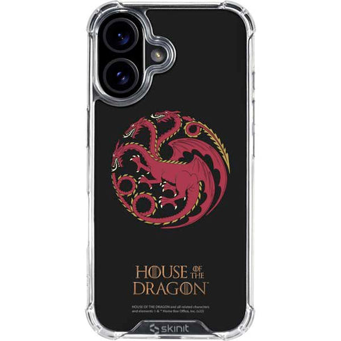 HBO House of the Dragon Red Tararyen Sigil iPhone 16 Plus Clear Case