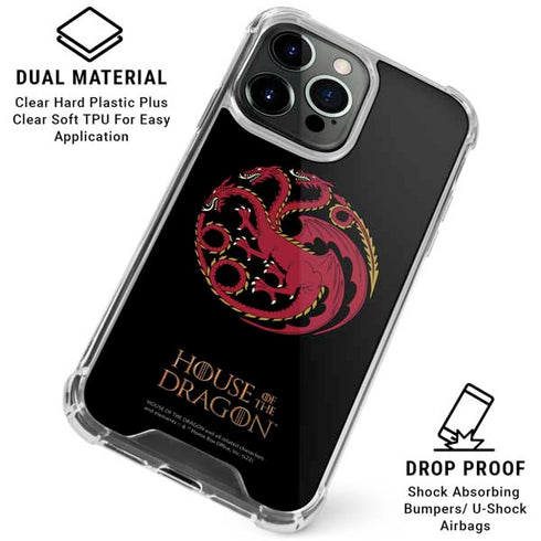 HBO House of the Dragon Red Tararyen Sigil iPhone 16 Pro Max Clear Case