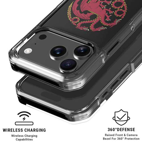 HBO House of the Dragon Red Tararyen Sigil iPhone 18 Pro Clear Case