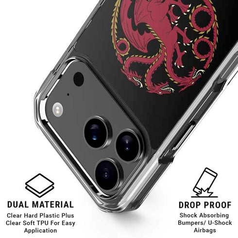 HBO House of the Dragon Red Tararyen Sigil iPhone 18 Pro Clear Case