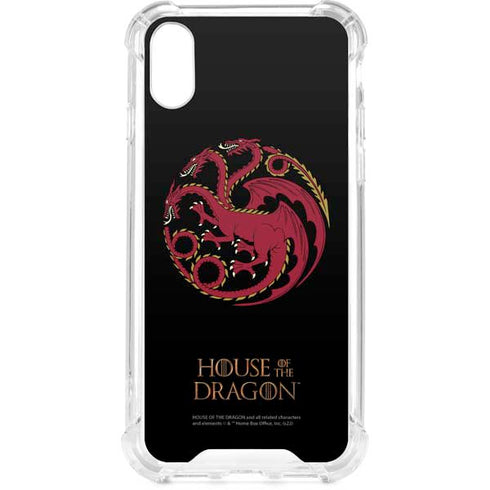 HBO House of the Dragon Red Tararyen Sigil iPhone XS Clear Case