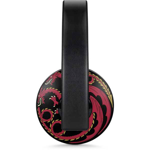 HBO House of the Dragon Red Tararyen Sigil PlayStation 4 Gold Wireless Headset Skin
