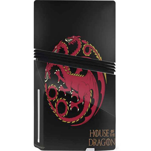 HBO House of the Dragon Red Tararyen Sigil PS5 Pro Disk Console Skin