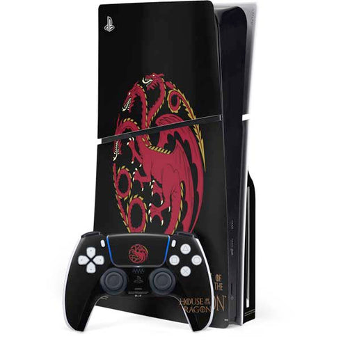HBO House of the Dragon Red Tararyen Sigil PlayStation PS5 Skins