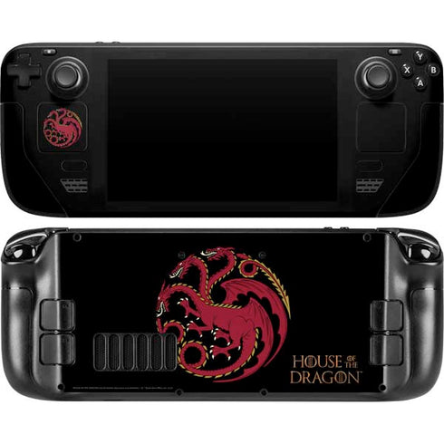 HBO House of the Dragon Red Tararyen Sigil Steam Deck Handheld Gaming Computer OLED Skin