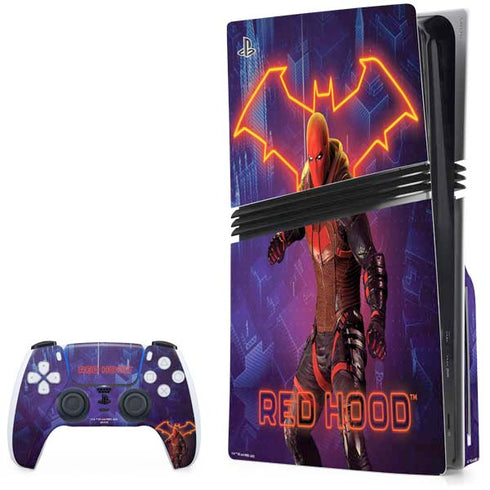 DC Comics Gotham Knights Red Hood PS5 Pro Disk Bundle Skin