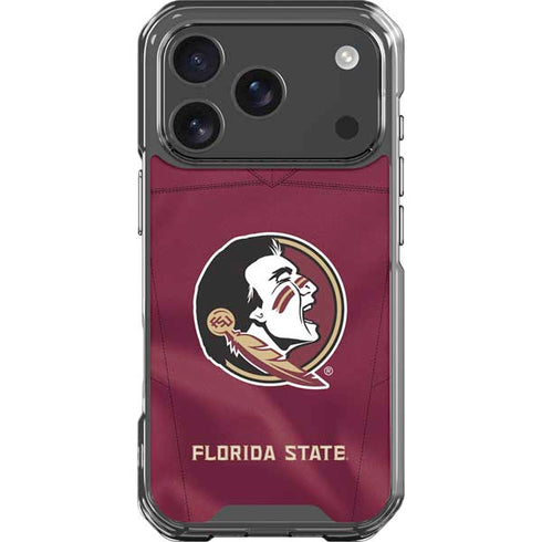 Florida State University Red Jersey iPhone 18 Pro Clear Case