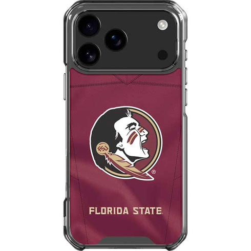 Florida State University Red Jersey iPhone 18 Pro Max Clear Case