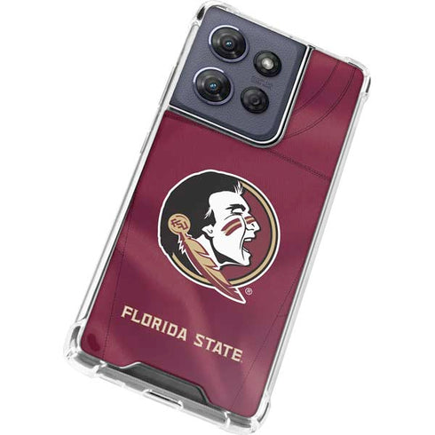 Florida State University Red Jersey Moto G Stylus 5G (2025) Clear Case