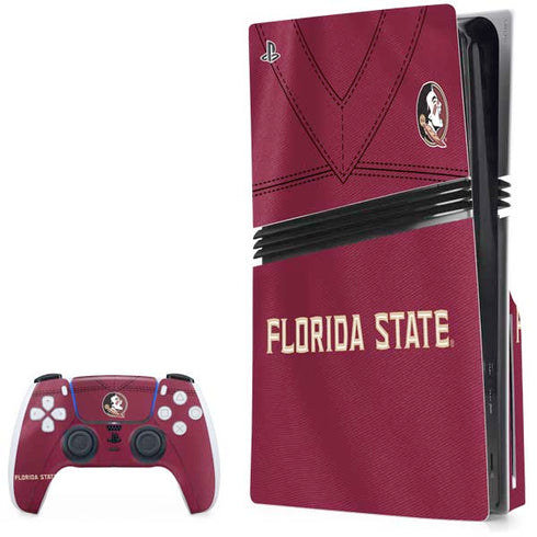Florida State University Red Jersey PS5 Pro Disk Bundle Skin
