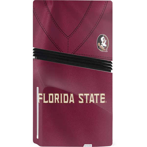 Florida State University Red Jersey PS5 Pro Disk Console Skin