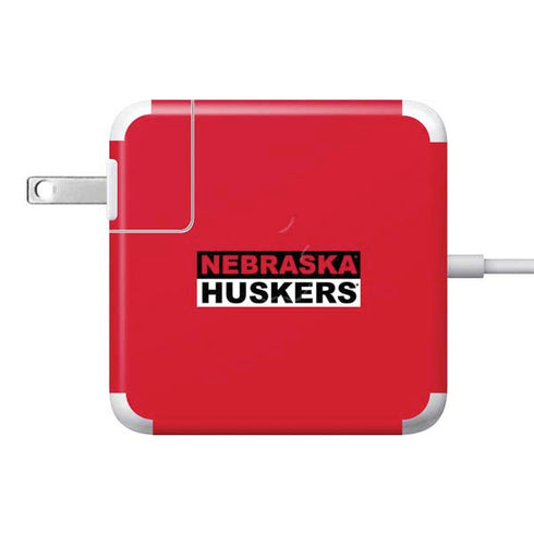 University of Nebraska Red Huskers 85W Power Adapter (15 and 17 inch MacBook Pro Charger) Skin