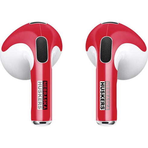 University of Nebraska Red Huskers Apple AirPods (3rd Gen 2021) Skin