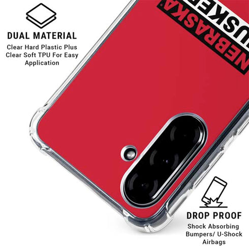 University of Nebraska Red Huskers Galaxy A36 5G Clear Case