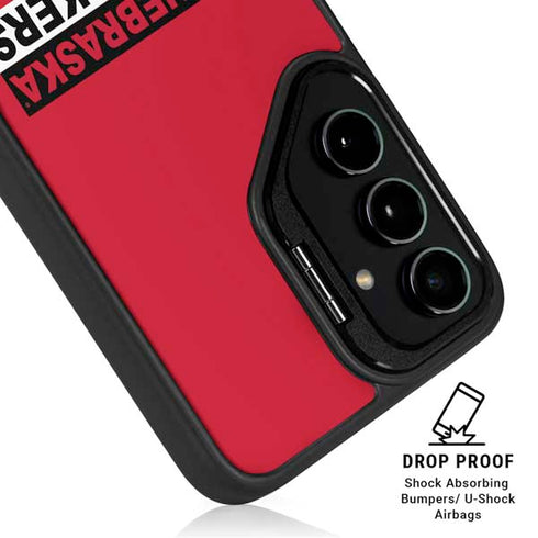 University of Nebraska Red Huskers Galaxy S24 FE Kickstand Case
