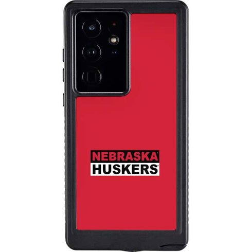 University of Nebraska Red Huskers Galaxy S24 Ultra Waterproof Case