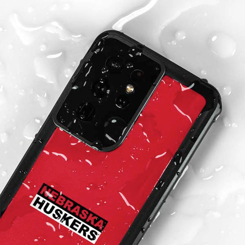 University of Nebraska Red Huskers Galaxy S24 Ultra Waterproof Case