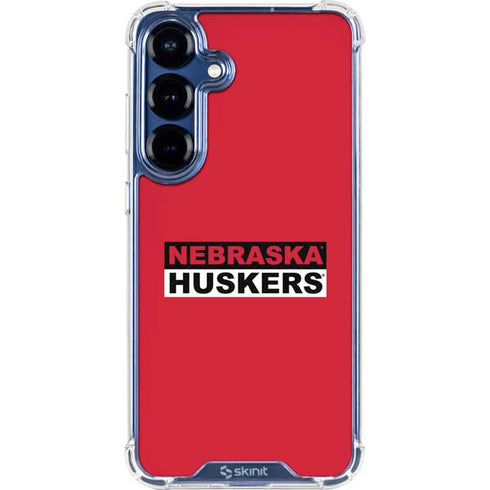 University of Nebraska Red Huskers Galaxy S25 FE Clear Case