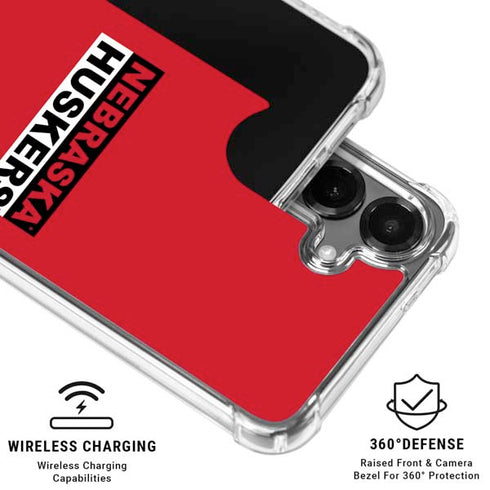 University of Nebraska Red Huskers Galaxy S26 Plus Clear Case