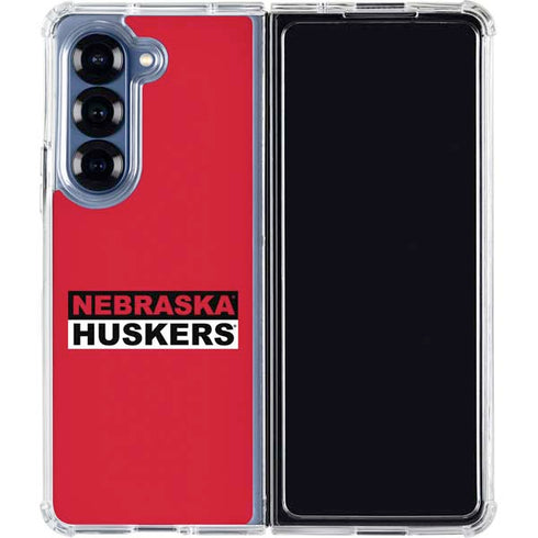 University of Nebraska Red Huskers Galaxy Z Fold6 Clear Case