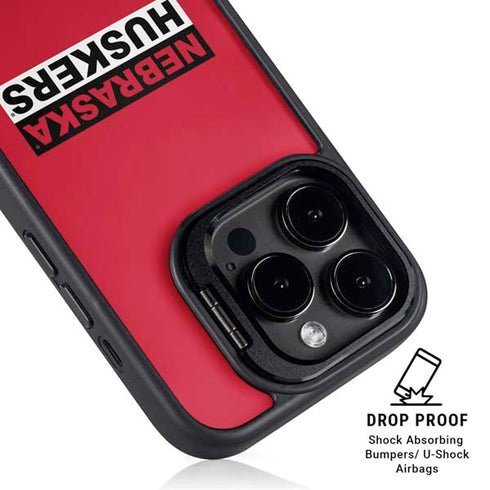 University of Nebraska Red Huskers iPhone 14 Pro Max Kickstand Case