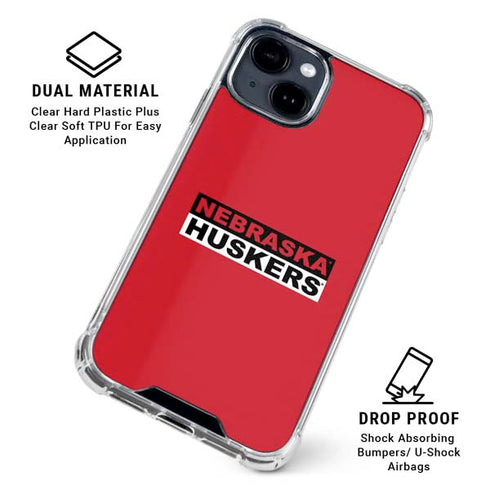 University of Nebraska Red Huskers iPhone 15 Clear Case