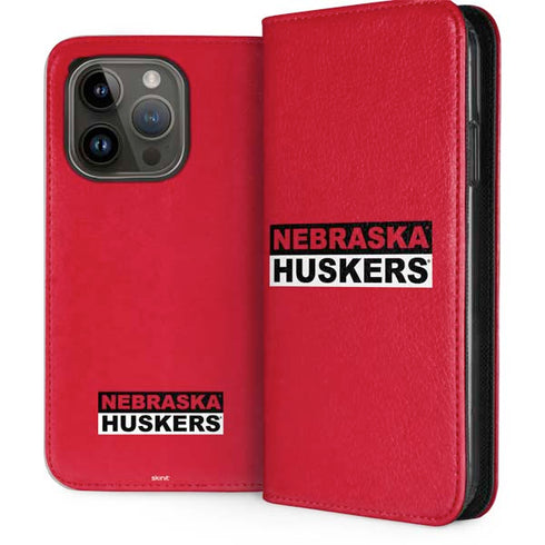 University of Nebraska Red Huskers iPhone 15 Pro Folio Case