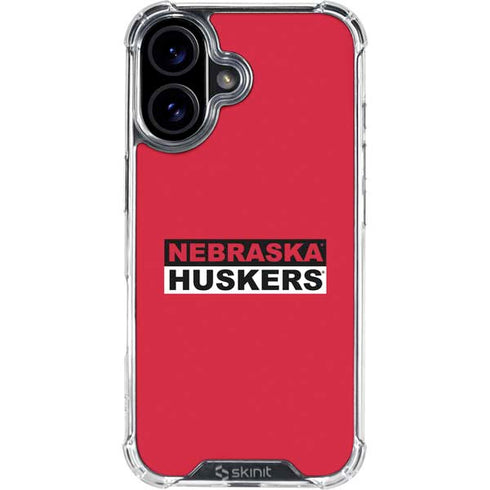 University of Nebraska Red Huskers iPhone 16 Clear Case