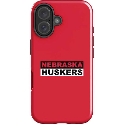 University of Nebraska Red Huskers iPhone 16 Plus Impact Case