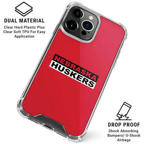 University of Nebraska Red Huskers iPhone 16 Pro Clear Case