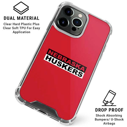 University of Nebraska Red Huskers iPhone 16 Pro Max Clear Case
