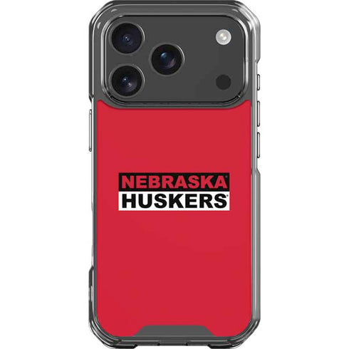 University of Nebraska Red Huskers iPhone 18 Pro Clear Case