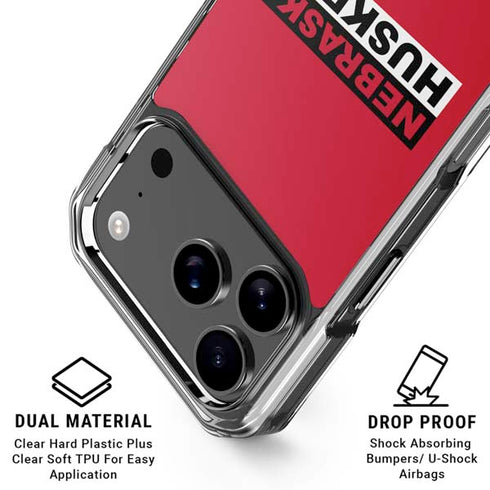 University of Nebraska Red Huskers iPhone 18 Pro Clear Case