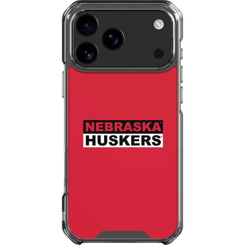 University of Nebraska Red Huskers iPhone 18 Pro Max Clear Case