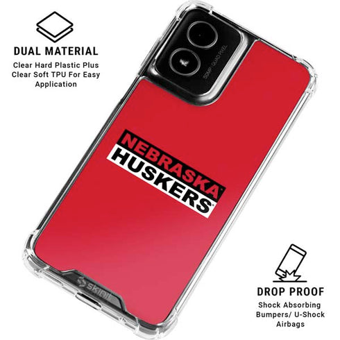 University of Nebraska Red Huskers Moto G Power 5G (2024) Clear Case