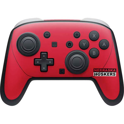 University of Nebraska Red Huskers Nintendo Switch 2 (2025) Pro Controller Skin