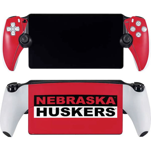 University of Nebraska Red Huskers PlayStation Portal Remote Player Skin