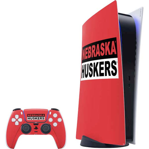 University of Nebraska Red Huskers PlayStation PS5 Skins