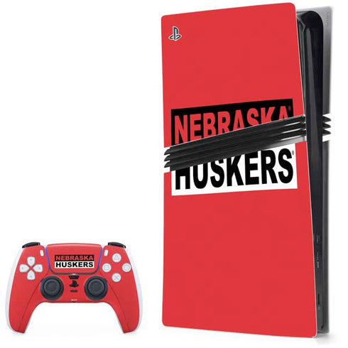 University of Nebraska Red Huskers PlayStation PS5 Skins
