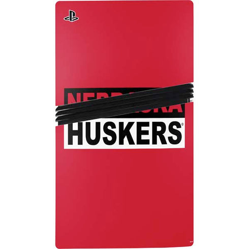University of Nebraska Red Huskers PS5 Pro Console Skin