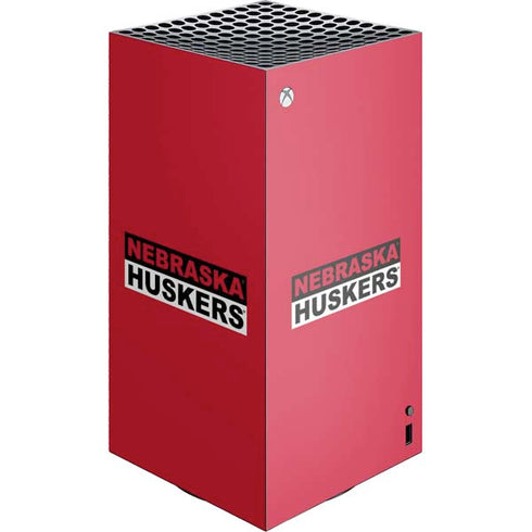 University of Nebraska Red Huskers XBox Series X Digital Edition Console Skin