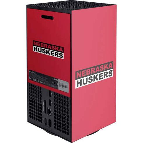 University of Nebraska Red Huskers XBox Series X Digital Edition Console Skin