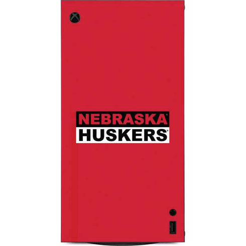 University of Nebraska Red Huskers XBox Series X Digital Edition Console Skin