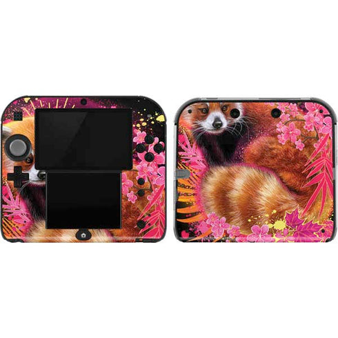 Red Panda with Flowers by Sheena Pike Nintendo Skins