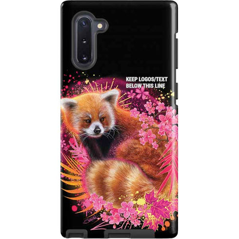 Red Panda with Flowers by Sheena Pike Galaxy Cases