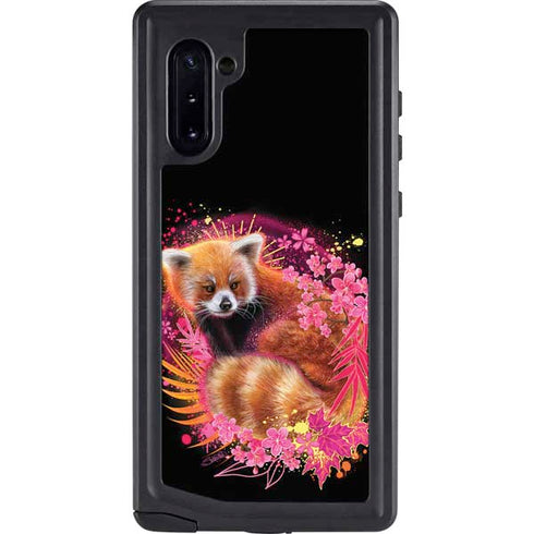 Red Panda with Flowers by Sheena Pike Galaxy Cases
